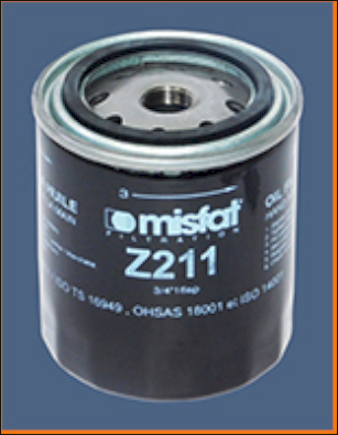 Filtre à huile MISFAT Z211