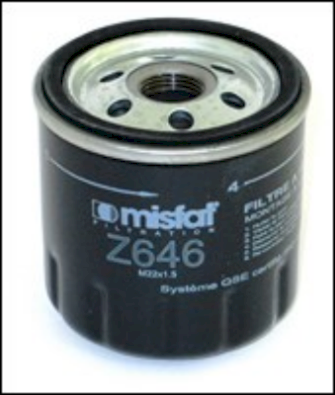 Filtre à huile MISFAT Z646