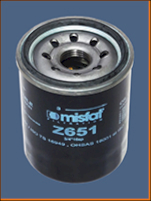 Filtre à huile MISFAT Z651