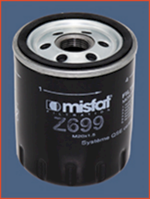 Filtre à huile MISFAT Z699