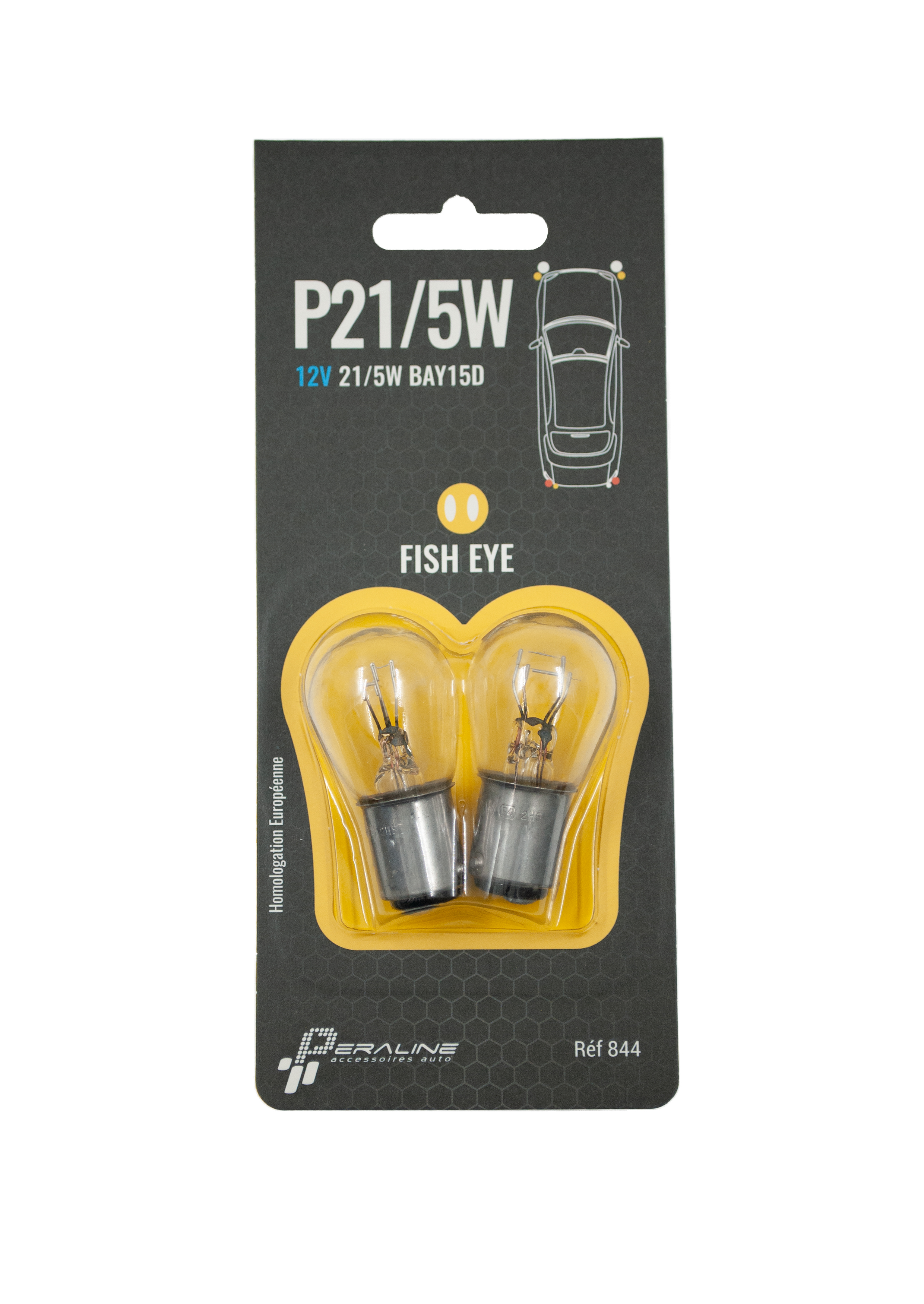 Accessoire auto : Lot de 2 ampoules bifil P21/5W 12V pas cher