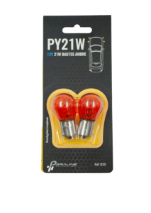 Lot de 2 ampoules monofil ambre py 21W 12V