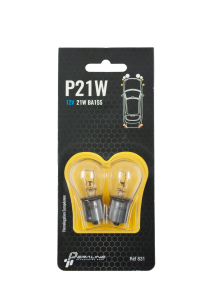 Lot de 2 ampoules monofil P21W 12V